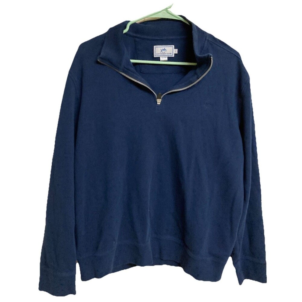 Men's Southern Tide Cruiser 1/4 Zip Pullover Blue Size Large